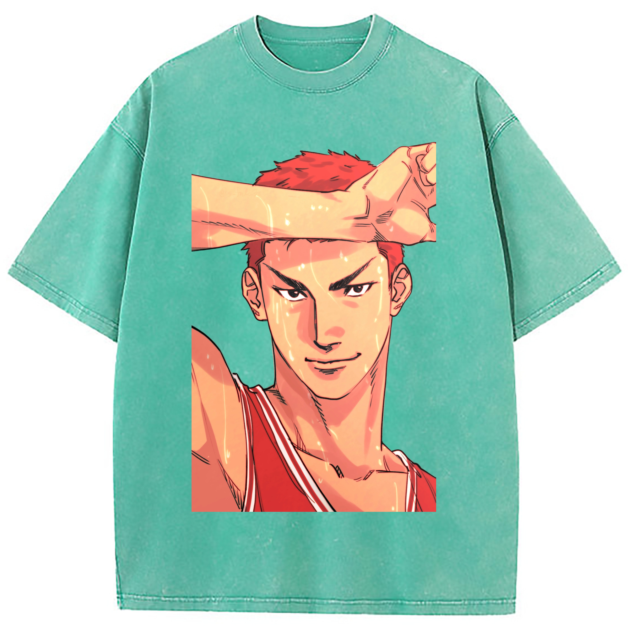 （画像用） SLAM DUNK／スラムダンク 綿100% ヴィンテージ風 半袖Tシャツ（フロントプリント）
